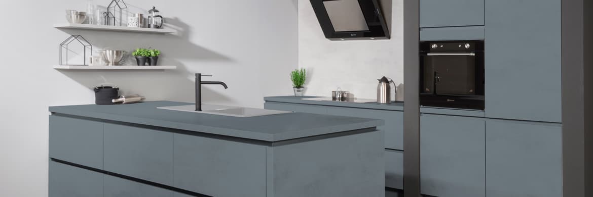 Blauwe keuken