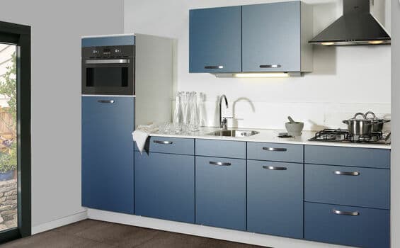 Lichtblauwe keuken