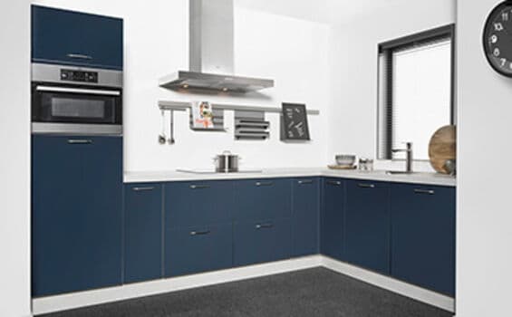 Oud blauwe keuken